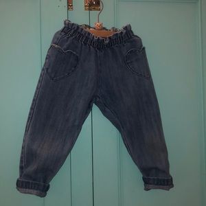 Mini Boden jeans with Heart Pockets